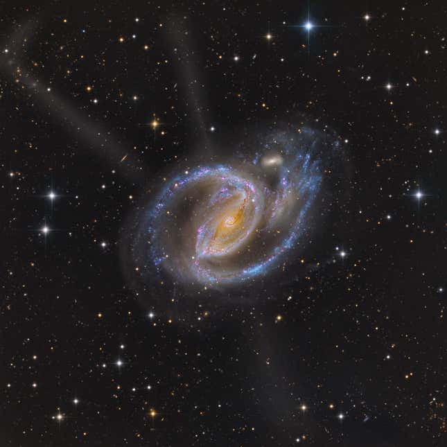 A barred spiral galaxy called NGC 1097.