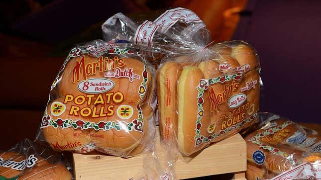 Packages of Martin's potato rolls