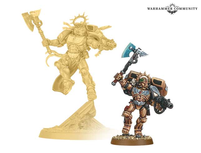 Dante’s new ‘Primaris’ model on the left, and his current, ancient model on the right.