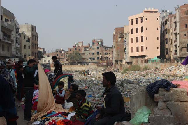 Residential areas adjoining Seelampur Drain.
