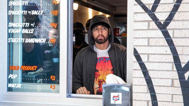 Image for article titled Eminem’s brick-and-mortar Mom’s Spaghetti location is actually pretty decent [Updated]