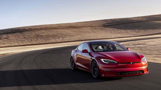 A photo of a Tesla Model S Plaid.