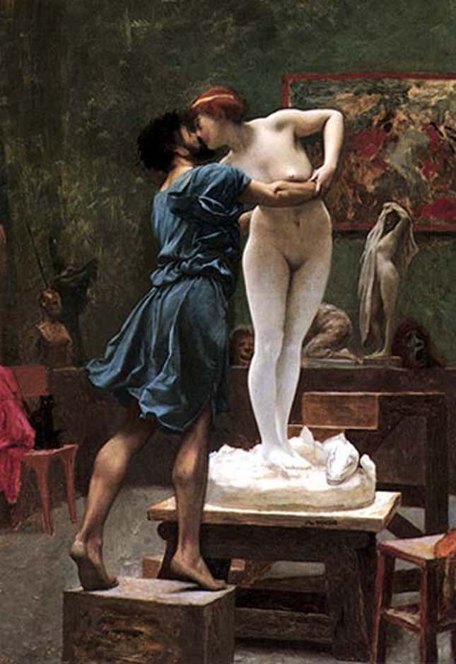 Pygmalion’s statue is not a robot, but still springs to life to please her creator.
