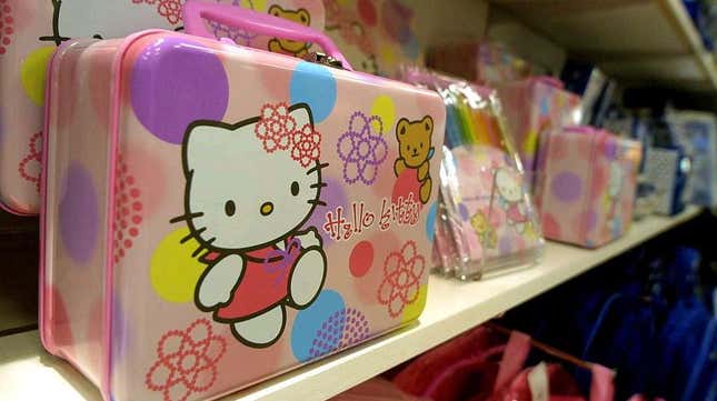 Hello Kitty lunchbox on shelf
