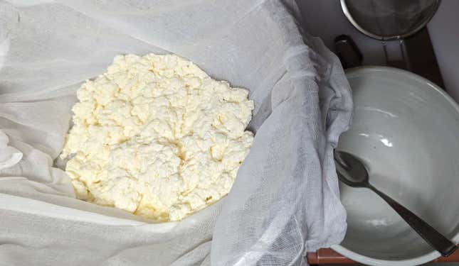 Image for article titled Turn Creamy Ricotta Into a Hard Grating Cheese