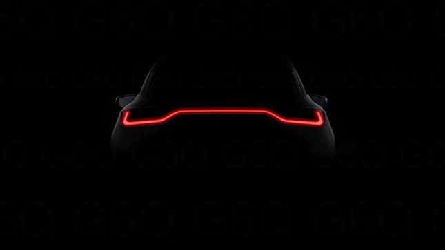 A render of the rear lights on the Lexus LBX.