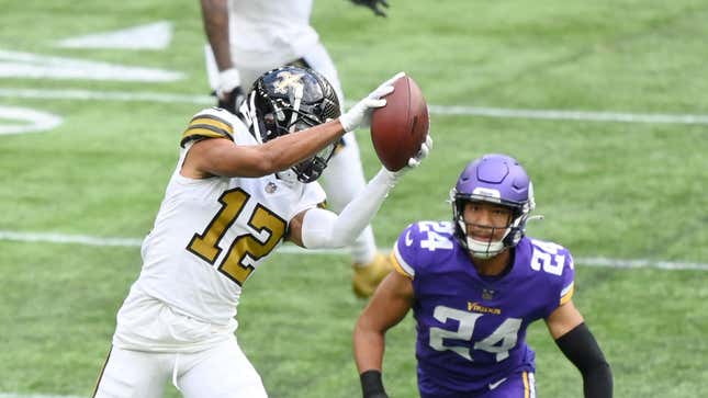 New Orleans Saints WR Chris Olave catch vs. Minnesota Vikings