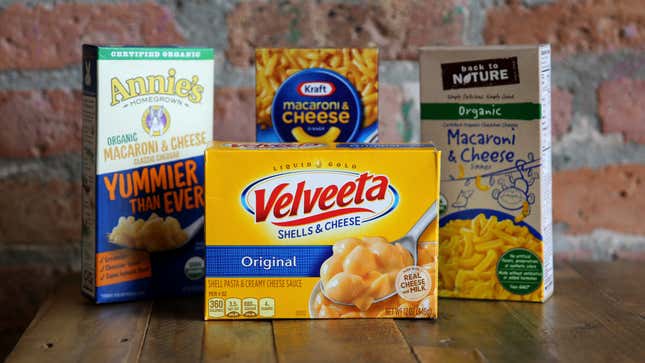 A blind taste test to determine the best boxed mac-and-cheese