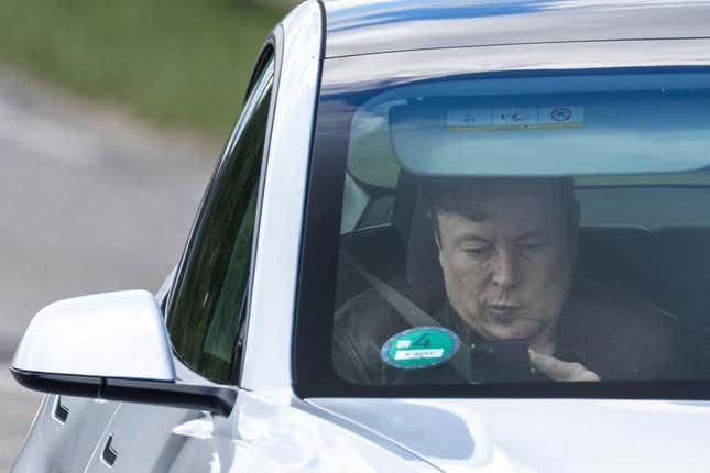 Elon Musk, looking puzzled. 