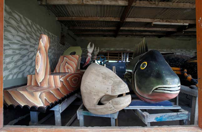 But there are more outlandish options, like fish-shaped coffins, to choose from as well.