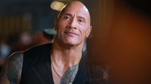 Dwayne Johnson looks on during the black carpet for the “Black Adam” Fan Event on October 03, 2022 in Mexico City, Mexico.