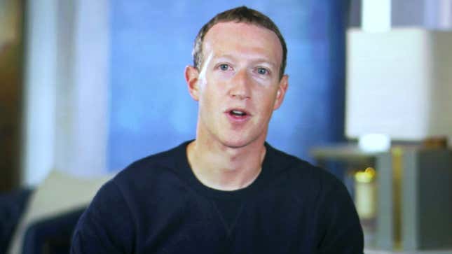 Mark Zuckerberg, via video,  speaks at Into the Metaverse: Creators,  Commerce and Connection during the 2022 SXSW Conference and Festivals at  Austin Convention Center on March 15, 2022 in Austin, Texas.