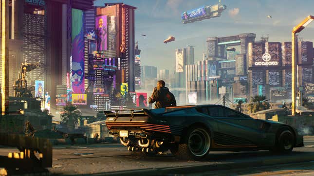 A cyber dude smokes by his car while looking out at all the games that could have been delayed.