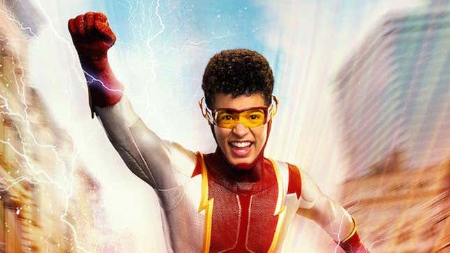 Josh Fisher's Impulse in an over-photoshopped poster of him in costume for CW's The Flash.