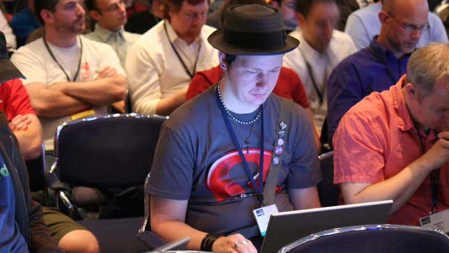 Ola Bini at the RailsConf conference in Copenhagen on September 18, 2007
