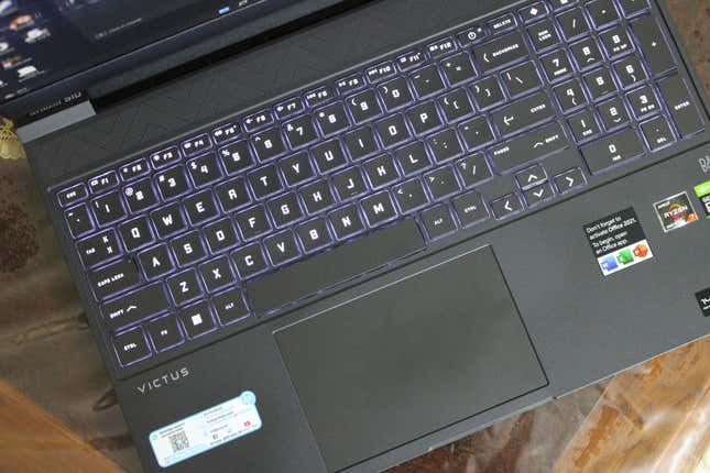 HP Victus 15 keyboard