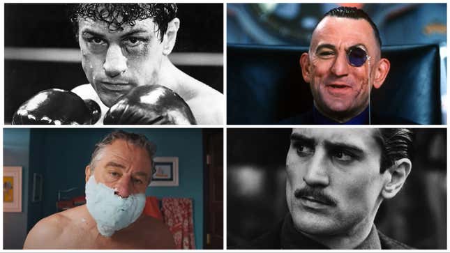 Clockwise from top left: Raging Bull (United Artists), The Adventures of Rocky And Bullwinkle (Universal Pictures), The Godfather Part II (Paramount Pictures), The War With Grandpa (Brookdale Studios)