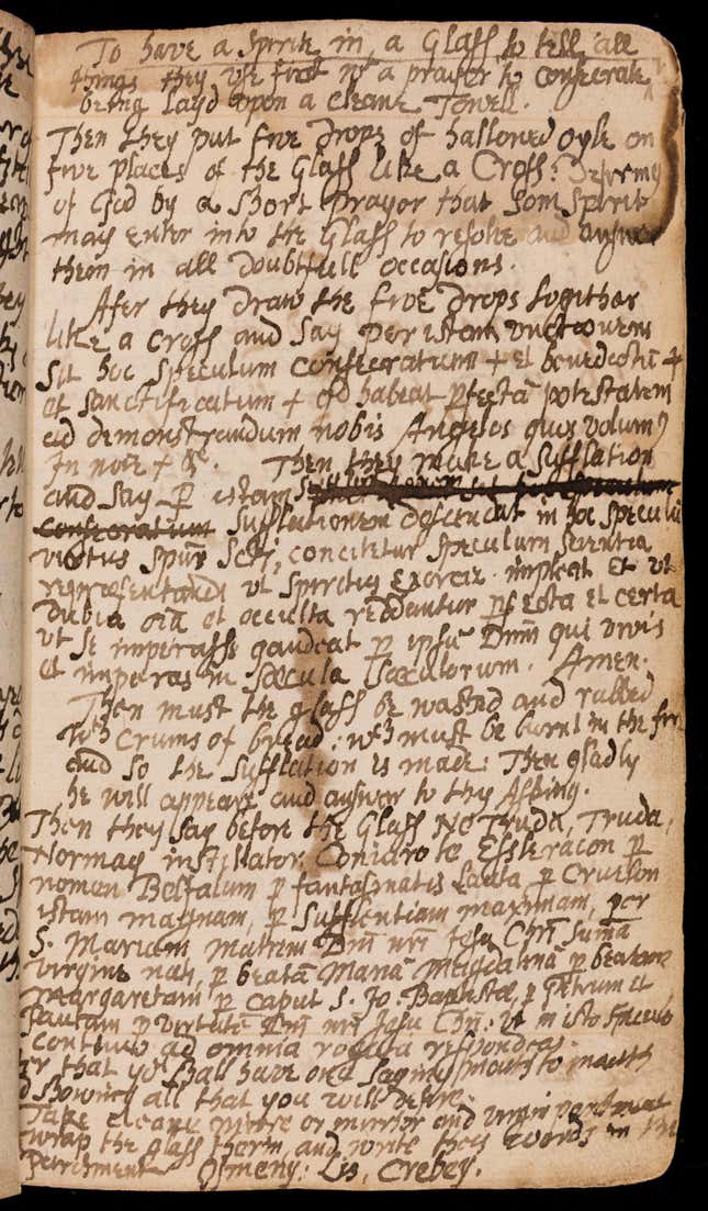 Image for article titled Can you read this spellbook for 17th-century witches? This library has a job for you
