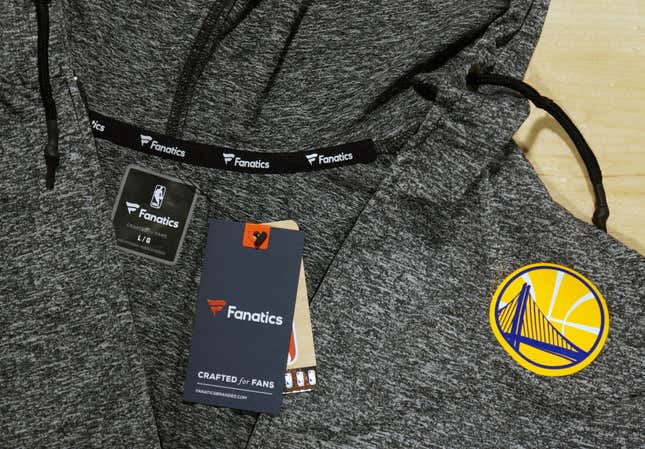 Fanatics-produced fan gear for the Golden State Warriors.