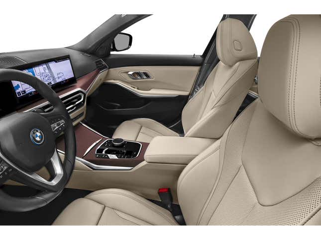 BMW 3 Series / 330e Plug-In Hybrid 2023. Driver’s Side with Door Open, Front Seat Feature