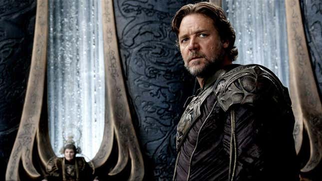 Russell Crowe as Jor-El in Man of Steel.