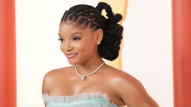 Halle Bailey attends the 95th Annual Academy Awards on March 12, 2023 in Hollywood, California.