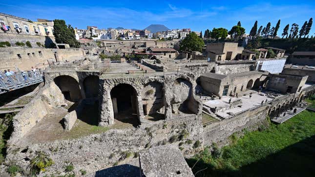 Archaeological remains in Naples.