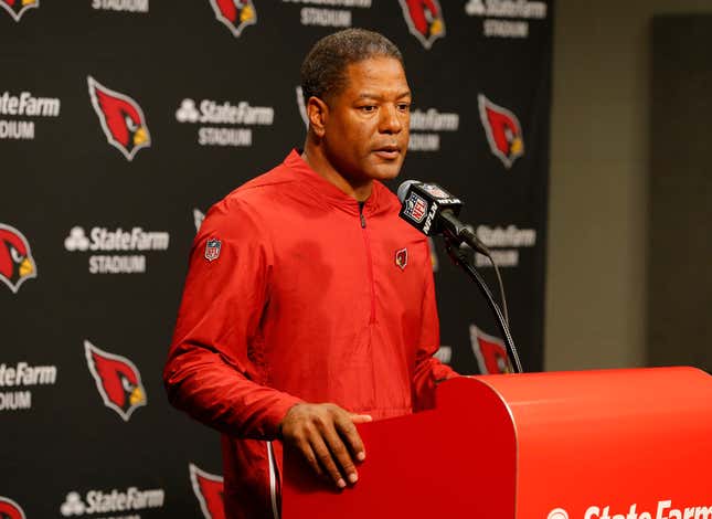 Arizona Cardinals head coach Steve Wilks speaks after an NFL football game against the Los Angeles Rams, Sunday, Dec. 23, 2018, in Glendale, Ariz. Two Black coaches joined Brian Flores on Thursday, April 7, 2022, in his lawsuit alleging racist hiring practices by the NFL toward coaches and general managers. The updated lawsuit in Manhattan federal court added coaches Steve Wilks and Ray Horton.