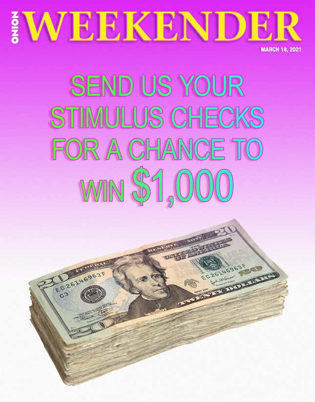 Image for article titled Send Us Your Stimulus Checks For A Chance To Win $1,000