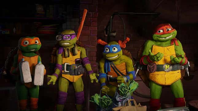 The Teenage Mutant Ninja Turtles in Mutant Mayhem