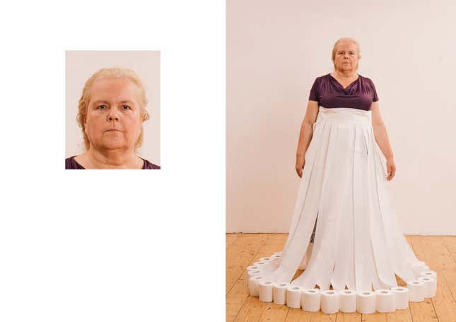 Image for article titled An artist is turning boring passport photos into bizarre portraits