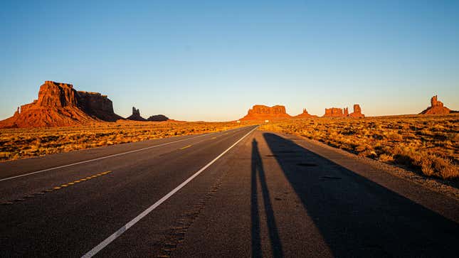A view of Monument Valley on the Arizona and Utah Border.
