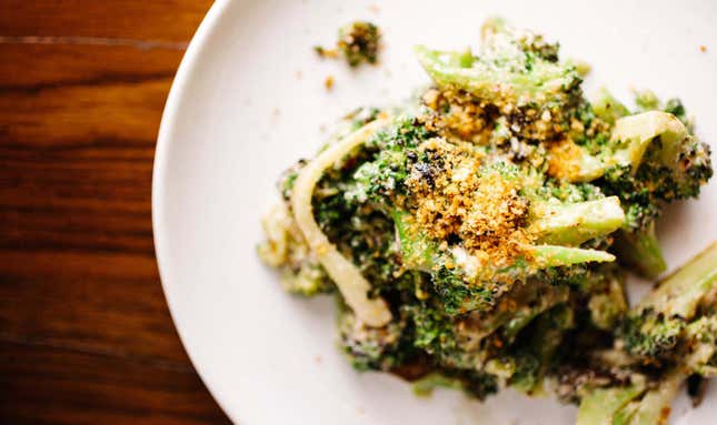 roasted broccoli with anchovy vinaigrette