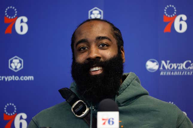 Image for article titled James Harden expects us to believe he had no choice in going to the Nets last year