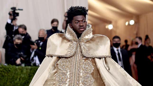 Lil Nas X attends the 2021 Met Gala Celebrating In America: A Lexicon Of Fashion at Metropolitan Museum of Art on September 13, 2021 in New York City. 