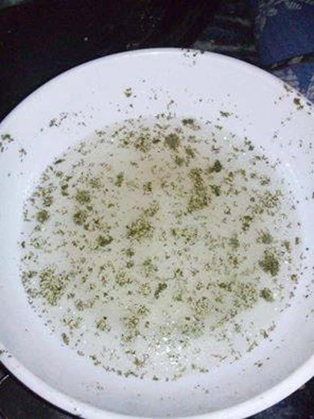 Spiced water replaces food.