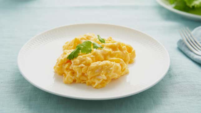 Image for article titled Why You Should Salt Your Scrambled Eggs Before Cooking Them