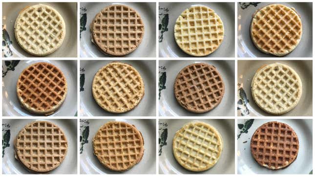 Frozen waffles in a grid