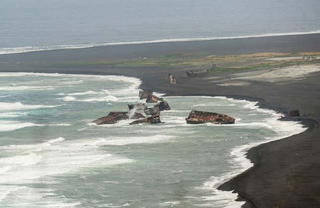 Image for article titled Volcanic Activity In Japan Is Lifting Abandoned Ships Out Of The Ocean