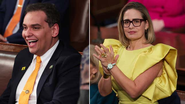 Image for article titled Do We Believe Kyrsten Sinema or George Santos? This Is Tough