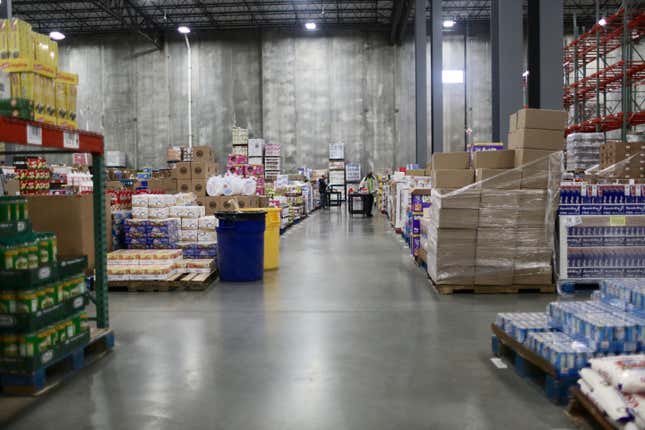 Pickers at Boxed used to walk up and down aisles to find products.