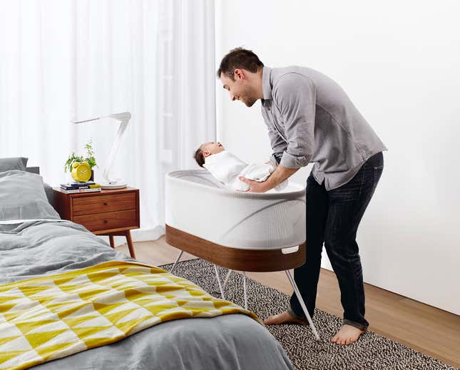 Image for article titled This “smart crib” from MIT Media Lab-trained engineers is designed to quiet a crying baby in under a minute