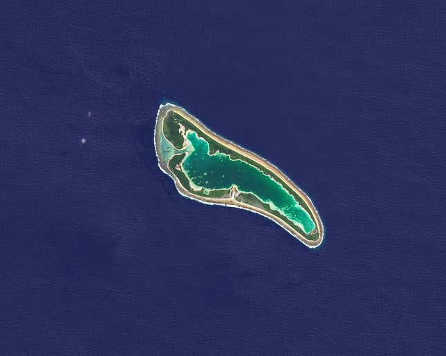 Image for article titled The beautiful and distinctive shapes of atolls, seen from space