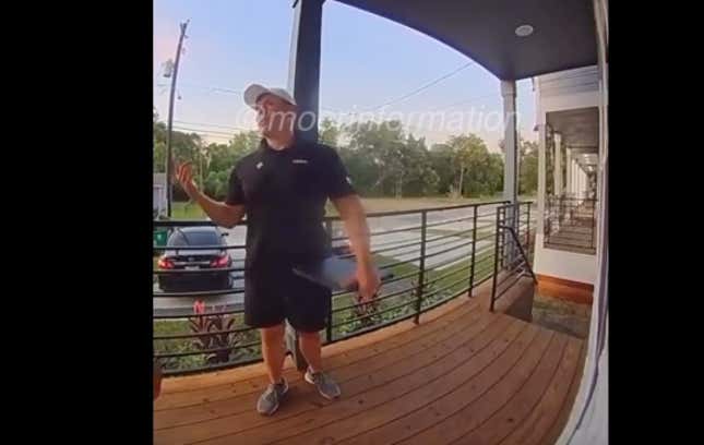 Image for article titled Sketchy Sales Guy Caught on Camera Mistaking “Neighbor” for &quot;N*gger&quot;