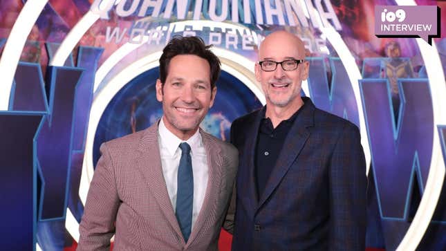 Paul Rudd and Peyton Reed on the red carpet for Ant-Man and the Wasp: Quantumania. 