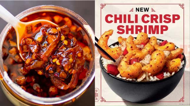jar of chili crisp and shrimp