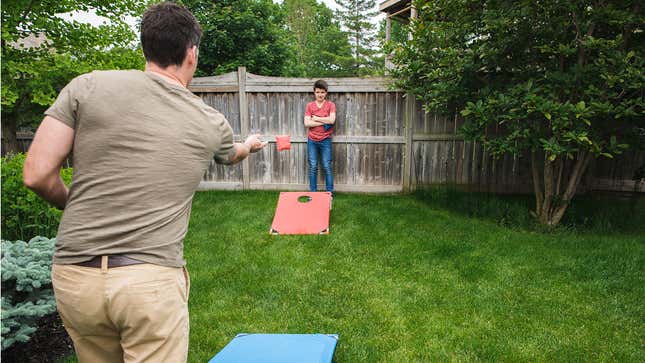 Image for article titled Beneath Veneer Of Perfect Suburban Life Lies Pleasant Family With Several Fun Lawn Games