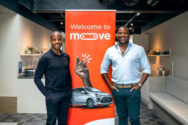 A image of Moove's co-founders Jide Odunsi by the left and Ladi Delano.