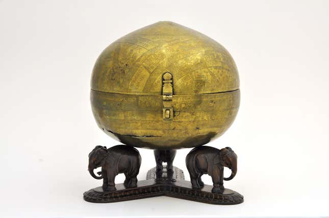 Bhugola or Earth-Ball by Ksema Karna, India, 1571.