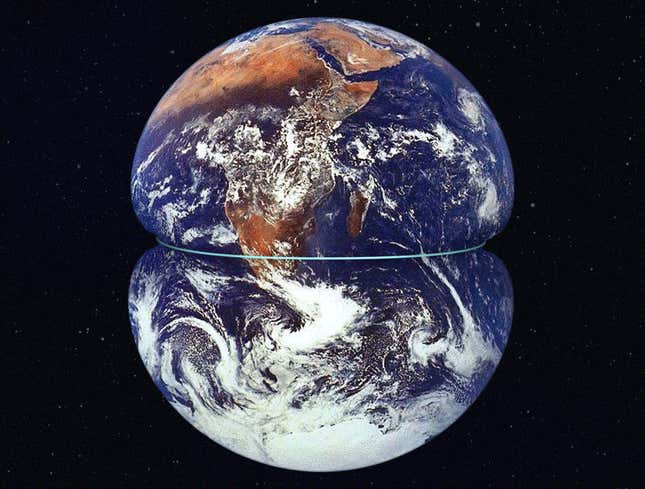 Image for article titled Self-Conscious Earth Cinches Equator To Give Self Waist Line